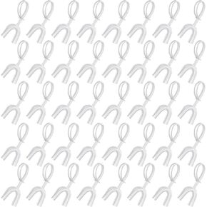 Copkim 50 Pcs Strapped Mouth Guard Soft Sports Mouthguard with Strap Mouth Protector for Adult Youth Boxing Basketball Hockey Lacrosse Wrestling Taekwondo Jujitsu Rugby, Black