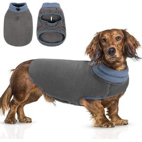 Queenmore Dog Sweater, Soft Fleece Vest Pullover Dog Jacket with Elastic Stretchable, Warm Winter Dog Coats Cold Weather Doggy Dachshund Sweaters for Small Dogs Cats Boy or Girl (Green, S)