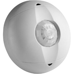 Leviton OSC04-I0W Ceiling Mount Occupancy Sensor, PIR, 360 Degree, 450 sq. ft. Coverage, Self-Adjusting, White