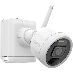 Lorex U424AA Add-On 2K Wire-Free Security Camera with Person Detection and Active Deterrence, 2-Way Talk, White (M. Refurbished)