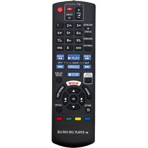 N2QAYB001147 Replace Remote Control Compatible with Panasonic 4K Blu-Ray Disc Player DP-UB820 DP-UB820-K DMP-UB300 P-UB820EB-K DP-UB9000 DMP-UB310 DMP-UB314 DMP-UB390 DMP-UB400 DMP-UB404 DMP-UB820