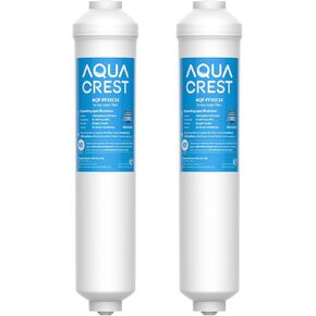 AQUACREST 5 Years Capacity - Inline Water Filter for Refrigerator with 1/4-Inch Direct Connect Fittings, Idea for Ice Maker, Refrigerator, Under Sink Reverse Osmosis System