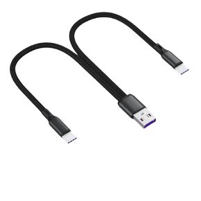 Braided (4 FT, 2 in 1) Fast Charging 5A USB C and USB C Splitter Cable Type A to USB C Charging Cord