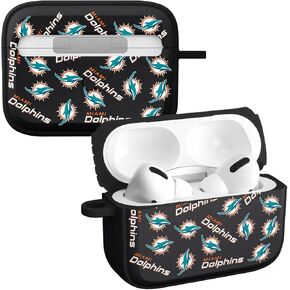 GAME TIME Miami Dolphins HDX Case Cover Compatible with Apple AirPods Pro 1 & 2 (Classic)