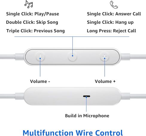 سماعات أذن USB C مكونة من قطعتين، سماعات أذن سلكية مغناطيسية عازلة للضوضاء داخل الأذن من النوع C، ميكروفون للتحكم في مستوى الصوت، ستيريو باس لهاتف iPhone 16 iPad Air (M2)، S24 S23 Ultra S22 S21 S20 A53، Pixel 6a 6 7 OnePlus 11 in Kuwait