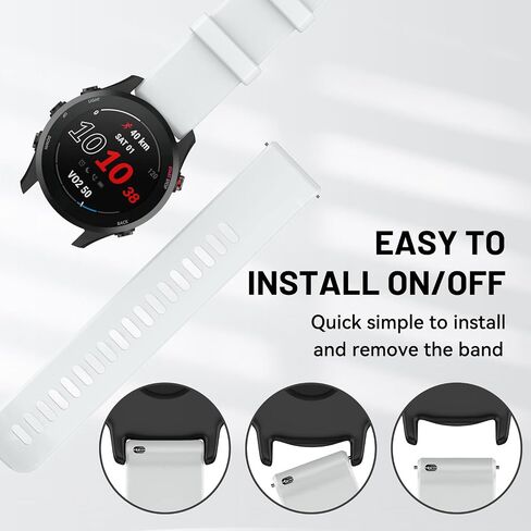 العصابات المتوافقة مع Garmin Vivoactive 4/Venu 3/Venu 2 Watch Band Women Men، حزام بديل رياضي من السيليكون الناعم لـ Garmin Venu 3، Venu 2، Vivoactive 4، Forerunner 265/255 Smart Watch in Kuwait