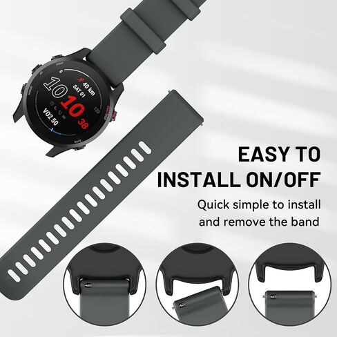 العصابات المتوافقة مع Garmin Vivoactive 4/Venu 3/Venu 2 Watch Band Women Men، حزام بديل رياضي من السيليكون الناعم لـ Garmin Venu 3، Venu 2، Vivoactive 4، Forerunner 265/255 Smart Watch in Kuwait
