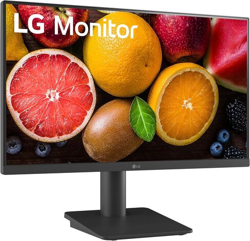 LG 24MS550-B 24 بوصة IPS FHD (1920x1080) 100 هرتز 5 مللي ثانية وضع القارئ حامل قابل للتعديل للإمالة/الارتفاع، مكبر صوت مدمج، تصميم بلا حدود، تحكم على الشاشة، مثبت أسود DAS Crosshair HDMI أسود in Kuwait