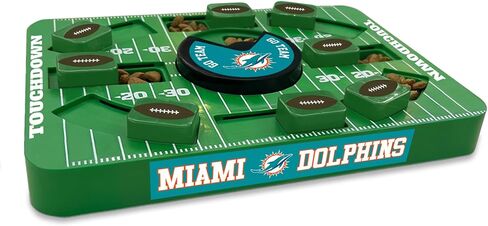 Pets First NFL Miami Dolphins Large Puzzle Toy, Dog Puzzle Treat Toy, New Large Size, Interactive Dog Treat Toy, Dog Slow Feeding Toy in Saudi Arabia