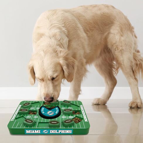 Pets First NFL Miami Dolphins Large Puzzle Toy, Dog Puzzle Treat Toy, New Large Size, Interactive Dog Treat Toy, Dog Slow Feeding Toy in Saudi Arabia