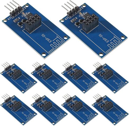 10pcs ESP8266 Serial Wi-Fi Wireless ESP-01 Adapter Module 3.3V 5V Compatible for Arduino in Saudi Arabia