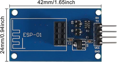 10pcs ESP8266 Serial Wi-Fi Wireless ESP-01 Adapter Module 3.3V 5V Compatible for Arduino in Saudi Arabia