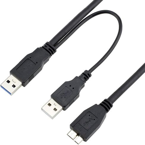 chenyang Power Y Cable Dual USB3.0 A Male to Micro USB 3.0 Y Cable with Extra Power for SSD HDD in Saudi Arabia