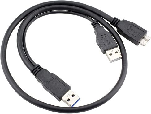chenyang Power Y Cable Dual USB3.0 A Male to Micro USB 3.0 Y Cable with Extra Power for SSD HDD in Saudi Arabia