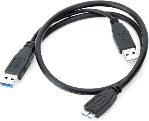 chenyang Power Y Cable Dual USB3.0 A Male to Micro USB 3.0 Y Cable with Extra Power for SSD HDD in Saudi Arabia