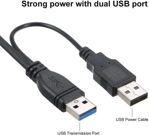 chenyang Power Y Cable Dual USB3.0 A Male to Micro USB 3.0 Y Cable with Extra Power for SSD HDD in Saudi Arabia