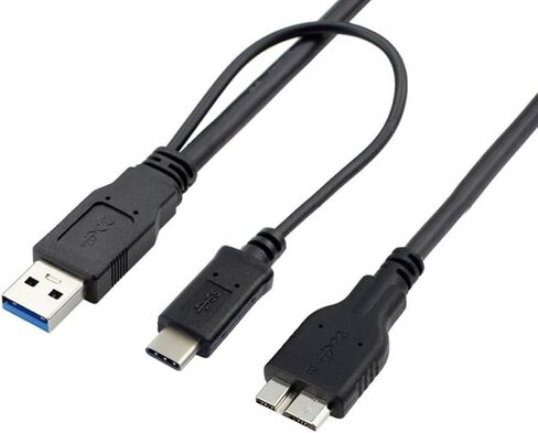chenyang Power Y Cable Dual USB3.0 A Male to Micro USB 3.0 Y Cable with Extra Power for SSD HDD in Saudi Arabia