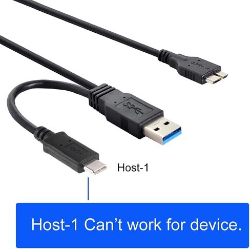 chenyang Power Y Cable Dual USB3.0 A Male to Micro USB 3.0 Y Cable with Extra Power for SSD HDD in Saudi Arabia
