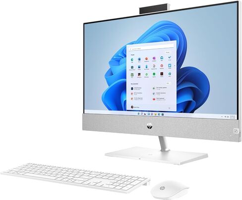 HP Pavilion 24 All-in-One Desktop 4TB SSD 64GB RAM (معالج Intel Core الجيل الرابع عشر i9-14900K - 3.00 جيجا هرتز Turbo Boost إلى 6.00 جيجا هرتز، 4 تيرابايت SSD، 64 جيجا بايت رام، 24 بوصة FullHD، ويندوز 11) كمبيوتر شخصي أبيض in Saudi Arabia