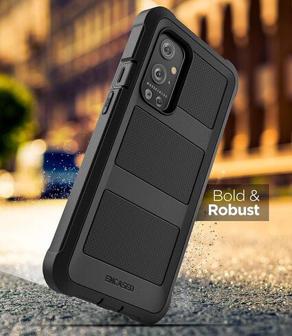 غطاء Falcon Armor مُصمم لجراب OnePlus 9 مع واقي شاشة، غطاء حماية كامل للجسم مع واقي شاشة مدمج (أسود) (OnePlus 9) in Saudi Arabia