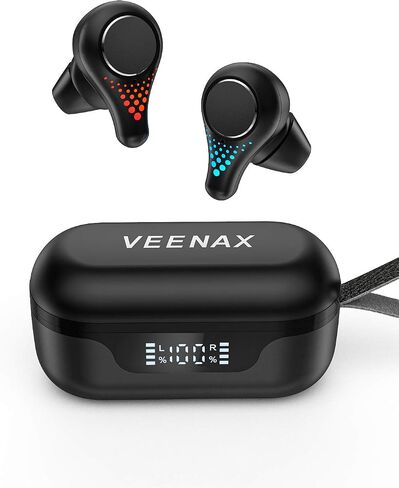 T8 True Wireless Earbuds, Bluetooth Earphones Touch Control, TWS Sport Headphones with Mic CVC 8.0 Noise Reduction, Stereo in-Ear Headset with Bass, 30H Playtime/USB-C/IPX7 Waterproof, Black in Saudi Arabia
