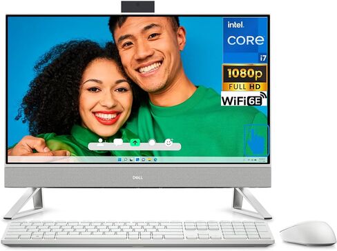 Dell Inspiron 7720 All-in-One 27" FHD Touchscreen Display (Intel i7-1355U, GeForce MX550, 32GB RAM, 1TB SSD + 2TB HDD, Intel Iris, WiFi 6E, BT 5.3, Wireless KB&M, RJ-45, SD Reader, Webcam, W11P) in Saudi Arabia