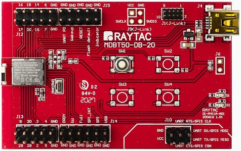 MDBT50-DB Nordic nRF52820 Module Demo Board Dev Kit 18 GPIO وحدة بلوتوث BT5.2 FCC IC CE Telec KC SRRC (هوائي رقاقة) in Saudi Arabia