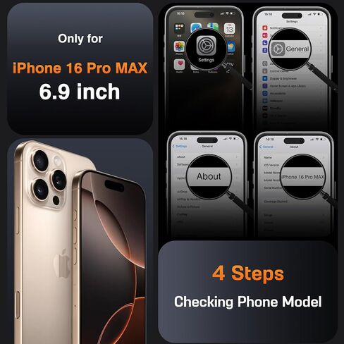حافظة جلدية LOHASIC لهاتف iPhone 16 Pro Max متوافقة مع MagSafe، غطاء رجال الأعمال الفاخر المصمم للرجال حافظات هاتف مغناطيسية ناعمة ومرنة 6.9 بوصة 5G 2024، بني in Kuwait