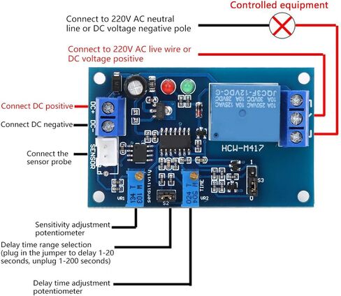 XH-M131 Photoresistor Relay Sensor Module Light Detect Sensor Led Light Control Photoresistor Controlled Delay Adjustable Switch(12V) in Saudi Arabia