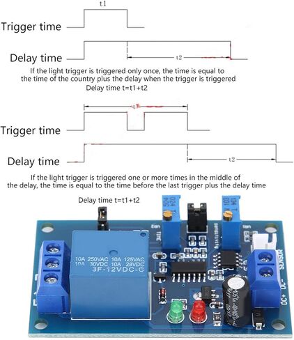 XH-M131 Photoresistor Relay Sensor Module Light Detect Sensor Led Light Control Photoresistor Controlled Delay Adjustable Switch(12V) in Saudi Arabia