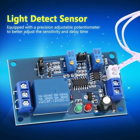 XH-M131 Photoresistor Relay Sensor Module Light Detect Sensor Led Light Control Photoresistor Controlled Delay Adjustable Switch(12V) in Saudi Arabia