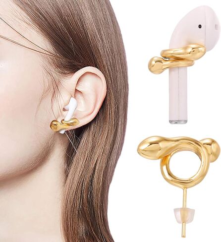 Earrings for Airpod Anti Lost Earring Strap for Airpods Hooks Ear Clip for Airpods Wireless Earphone Holder for AirPods Anti Lost Ear Clip Strap Compatible with Airpods in Saudi Arabia