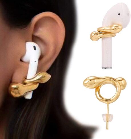 Earrings for Airpod Anti Lost Earring Strap for Airpods Hooks Ear Clip for Airpods Wireless Earphone Holder for AirPods Anti Lost Ear Clip Strap Compatible with Airpods in Saudi Arabia