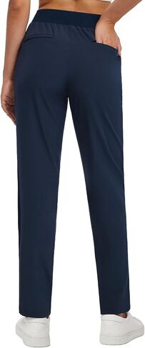 BALEAF Golf Pants for Women with Zipper Pockets Stretch High Waist UPF50+ Athletic Travel Work Sweatpants Dark Grey M in Saudi Arabia