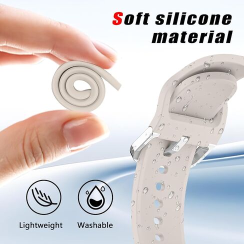 One Click soft Silicone Bands Compatible for Samsung Galaxy Watch 7 40mm 44mm/Watch FE 40mm/Watch 6/5/4 40mm 44mm/Watch 6 Classic 43mm 47mm/Watch 5 Pro 45mm, No Gap Sport Strap for Men Women in Saudi Arabia