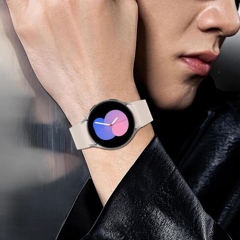One Click soft Silicone Bands Compatible for Samsung Galaxy Watch 7 40mm 44mm/Watch FE 40mm/Watch 6/5/4 40mm 44mm/Watch 6 Classic 43mm 47mm/Watch 5 Pro 45mm, No Gap Sport Strap for Men Women in Saudi Arabia