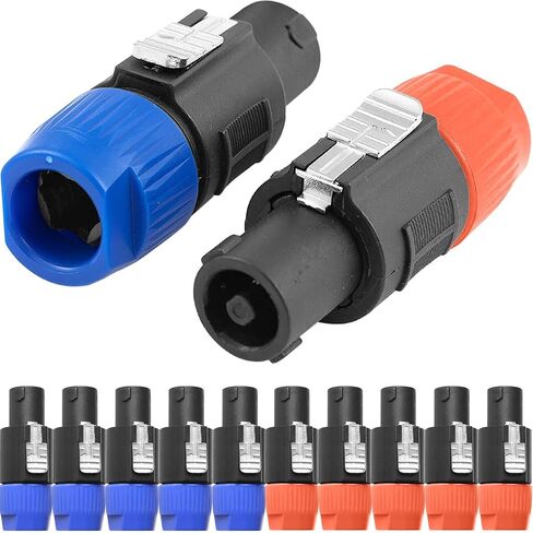 NL4FC for Speakon Audio Connector 4 Pole Male Plug Female Panel Mount Socket Speaker Twist Lock Adapter for Neutrik for Speakon NL2FC NL4FX NLT4X NL4FC NA4LJ NA4LJX Amplifier, 16 Pcs in Saudi Arabia