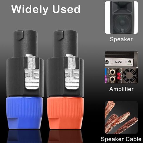 NL4FC for Speakon Audio Connector 4 Pole Male Plug Female Panel Mount Socket Speaker Twist Lock Adapter for Neutrik for Speakon NL2FC NL4FX NLT4X NL4FC NA4LJ NA4LJX Amplifier, 16 Pcs in Saudi Arabia