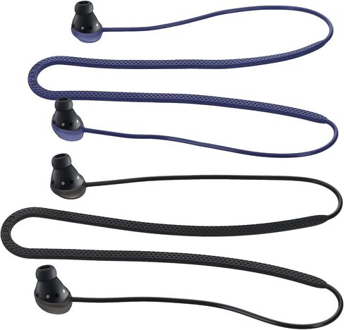 أحزمة kwmobile متوافقة مع Samsung Galaxy Buds Pro - 2X حامل سيليكون لسماعات الأذن اللاسلكية - أسود/أبيض in Kuwait