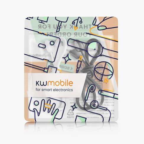 أحزمة kwmobile متوافقة مع Samsung Galaxy Buds Pro - 2X حامل سيليكون لسماعات الأذن اللاسلكية - أسود/أبيض in Kuwait