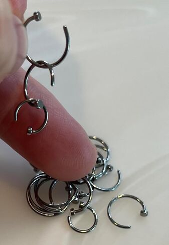 Flat Disc Nose Hoop 316L Surgical Steel Ring in Kuwait