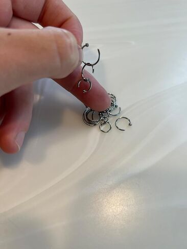 Flat Disc Nose Hoop 316L Surgical Steel Ring in Kuwait