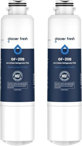 GLACIER FRESH DA29-00020B Refrigerator Water Filter Compatible with Samsung* DA29-00020A/B, DA29-00020B-1, HAF-CIN/EXP, 46-9101, RF4267HARS For French Door Fridge Kitchen (3 PACK) in Saudi Arabia
