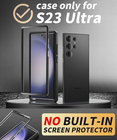 TONGATE Compatible with Samsung Galaxy S23 Ultra Case with Sliding Camera Cover, [with Front Frame] Dual Layer Military Grade Protection Belt-Clip & Kickstand Phone Case for Galaxy S23 Ultra, Blue in Saudi Arabia