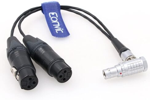 Eonvic Shogun Monitor Recorder Atomos Breakout Audio Cable Right Angle 10 Pin Male to 2x3 pin XLR Female for Saramonic SR-AX107 Audio Adapter in Saudi Arabia
