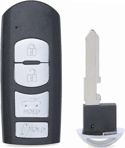 Key Fob Shell for Mazda CX5 CX9 2015-2020, Alliskeys 4-Button Smart Key Case Cover Replacement for Mazda WAZSKE13D01/WAZSKE13D02 in Saudi Arabia