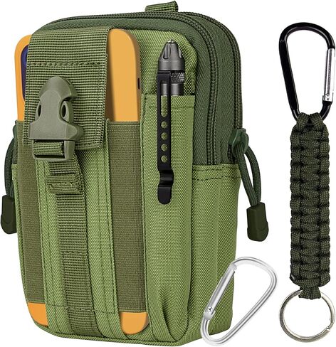 bvya التكتيكية مول الهاتف الحقيبة في الهواء الطلق أداة مدمجة أداة الخصر حزام والعتاد جيب حامل الهاتف لفون 15 برو ماكس / 15 برو / 15/14 برو ماكس / 13 برو ماكس / 12 برو ماكس / 11 برو ماكس مع حلقة تسلق على شكل حرف D in Kuwait