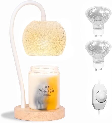 IZIDDO Candle Lamp Warmer,Crystal Vintage Dimmable Candle Warmer Lamp Adjustable Height Compatible Small Size Jar Candles,Wax Warmeras Gifts for Women,Home Decor(S Size) in Saudi Arabia