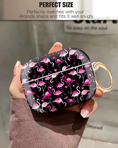 ANDRIU Compatible with Airpod pro 2nd/1st Generation Case Cover with Keychain Cute Pattern Hard & Anti Slip Cover for Men Women & Girls(Red Tartan Plaid) in Saudi Arabia