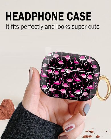 ANDRIU Compatible with Airpod pro 2nd/1st Generation Case Cover with Keychain Cute Pattern Hard & Anti Slip Cover for Men Women & Girls(Red Tartan Plaid) in Saudi Arabia